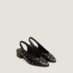 Ballerines à bouts pointus et rivets