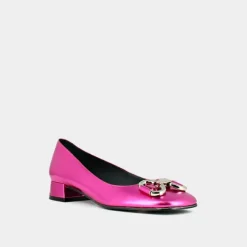 Ballerines à talons plats et mors