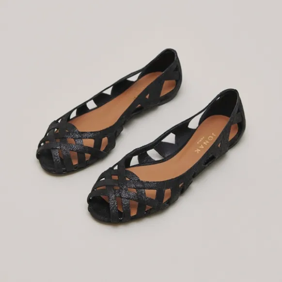 Ballerines ajourées en croûte