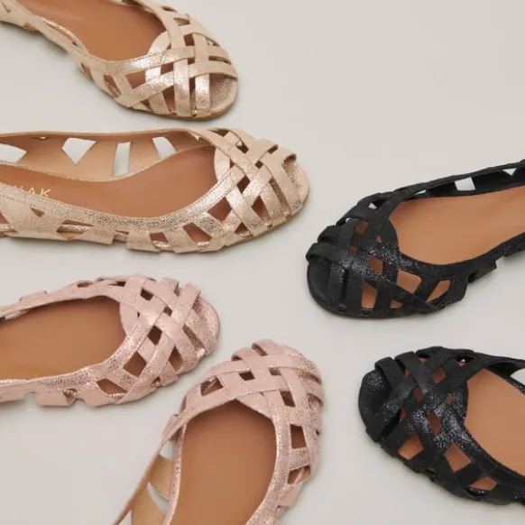 Ballerines ajourées en croûte