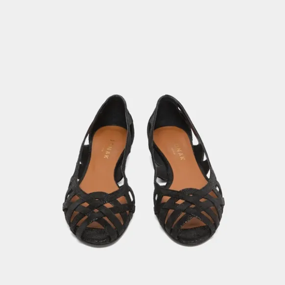Ballerines ajourées en croûte