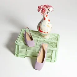 Ballerines Slingback à bouts carrés