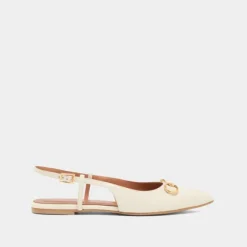 Ballerines slingbacks à bouts pointus et mors dorés