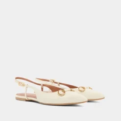Ballerines slingbacks à bouts pointus et mors dorés