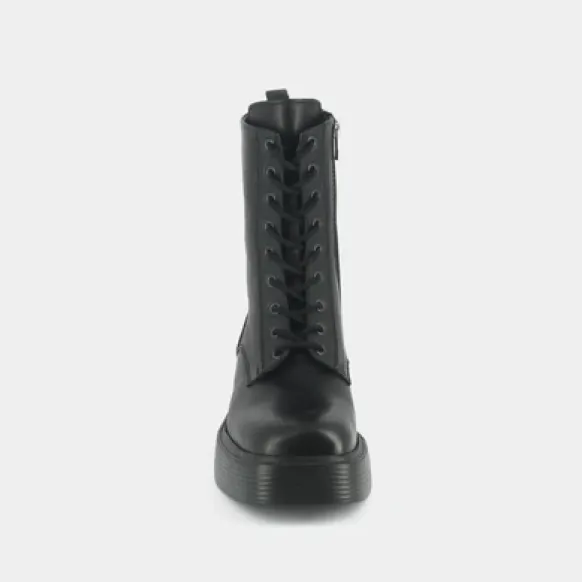 Boots à lacets, plateformes et bouts carrés