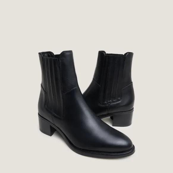 Boots à élastiques et talons carrés