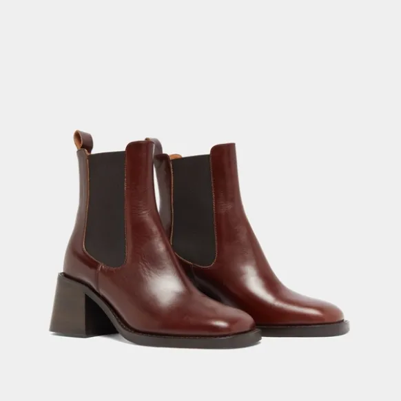 Boots à élastiques et talons épais