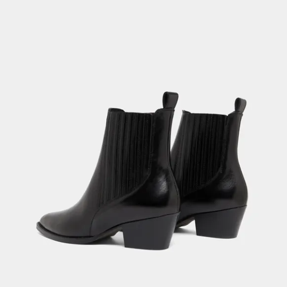 Boots à petits talons biseautés et élast...