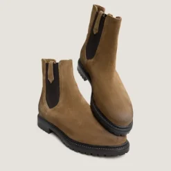 Boots à semelles crantées et élastiques