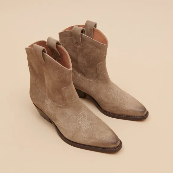 Boots à talons biseautés