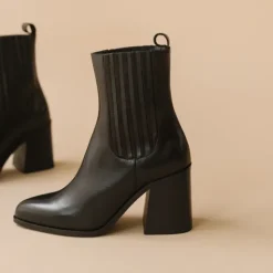 Boots à talons et à fronces