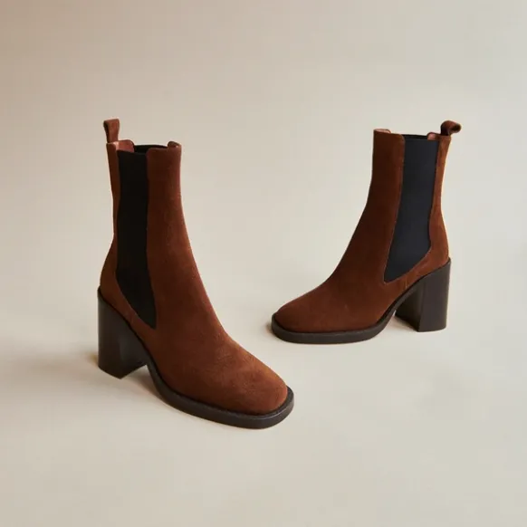 Boots à talons et bouts carrés