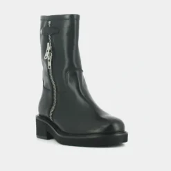 Boots à talons et doubles fermetures éclair