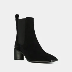 Boots à talons moyens, bouts carrés et é...