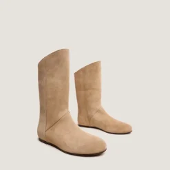 Boots hautes à bouts ronds