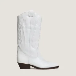 Bottes à bouts pointus et surpiqures apparentes