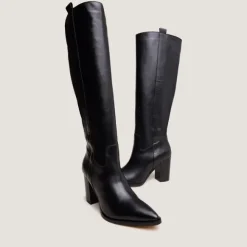 Bottes à hauts talons et bouts pointus