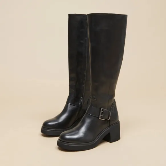 Bottes à semelles épaisses et boucles la...