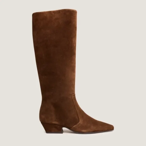 Bottes à talons biseautés