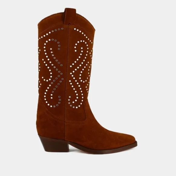 Bottes à talons biseautés