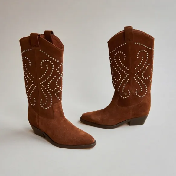 Bottes à talons biseautés