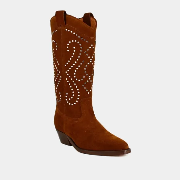 Bottes à talons biseautés
