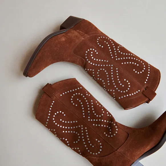 Bottes à talons biseautés