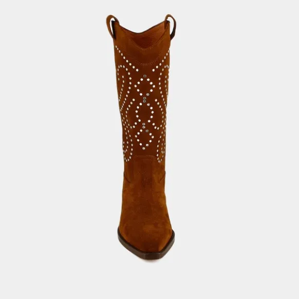 Bottes à talons biseautés