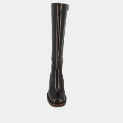 Bottes à talons débordants