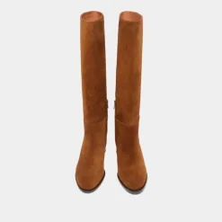 Bottes à talons et bouts ronds