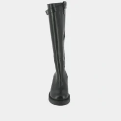 Bottes à talons et détails argentés
