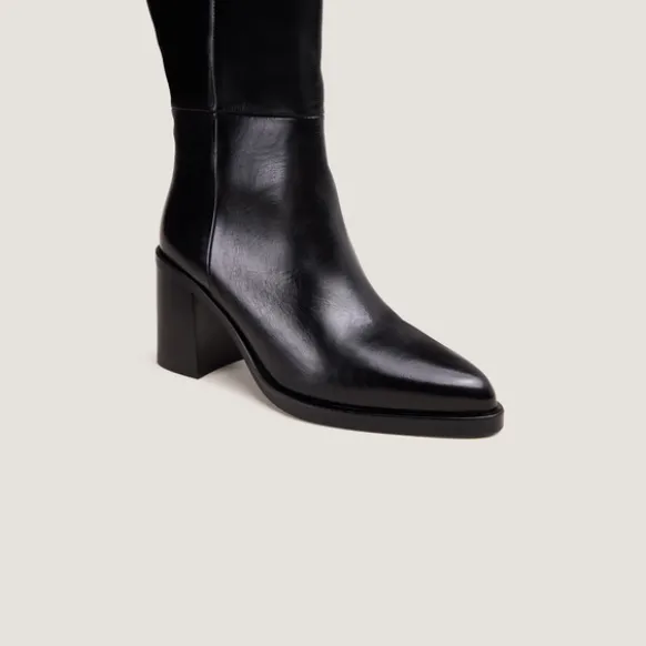 Bottes à talons lamellés