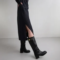 Bottes hautes à boucles