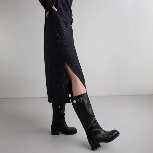 Bottes hautes à boucles