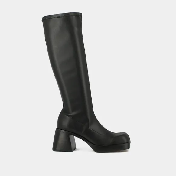 Bottes hautes à bouts carrés