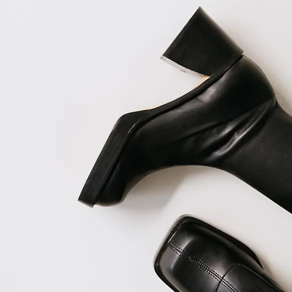 Bottes hautes à bouts carrés