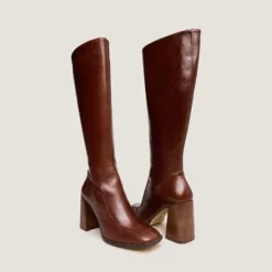 Bottes hautes à bouts carrés