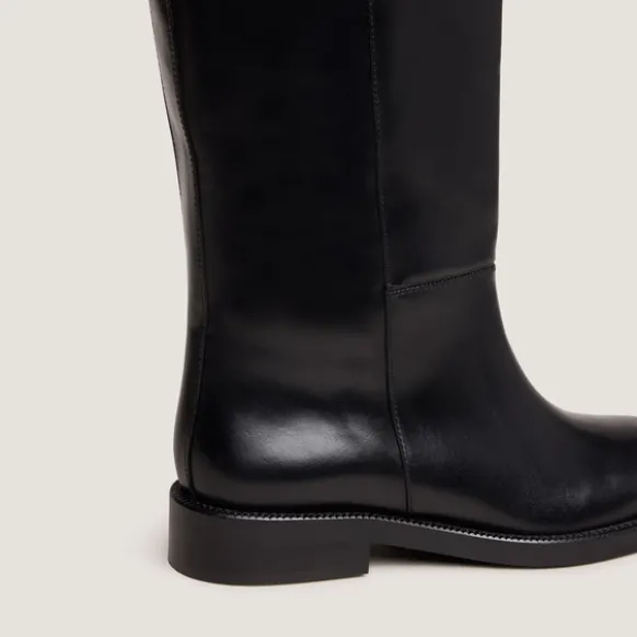 Bottes hautes à bouts ronds