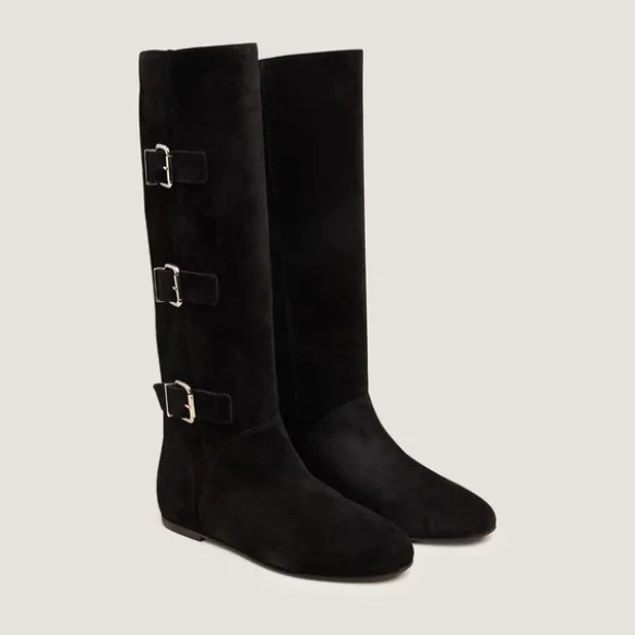 Bottes hautes à sangles