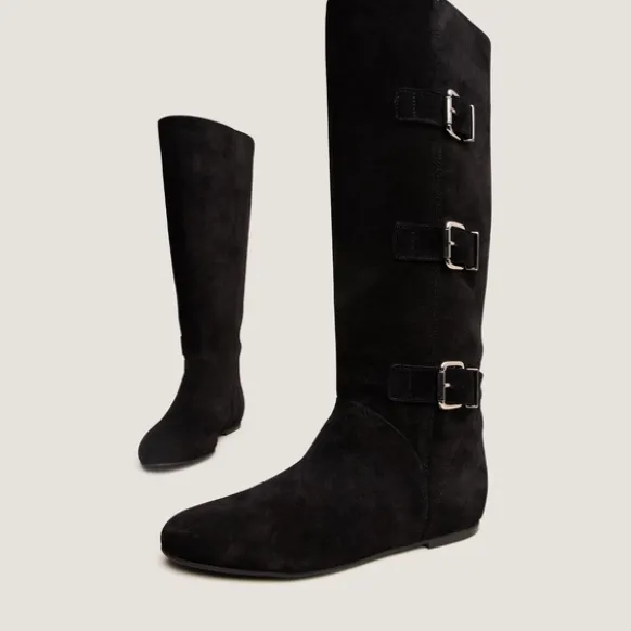 Bottes hautes à sangles