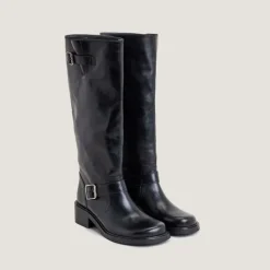 Bottes hautes à sangles