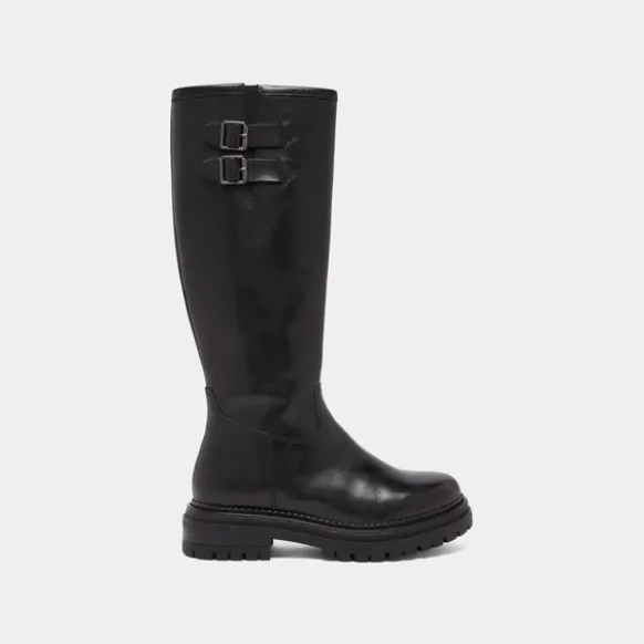 Bottes hautes à semelles crantées et bou...