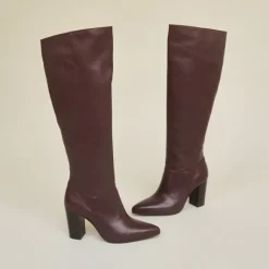 Bottes hautes à talons et bouts pointus