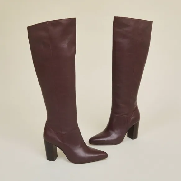 Bottes hautes à talons et bouts pointus