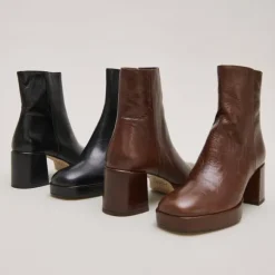 Bottines à bouts carrés