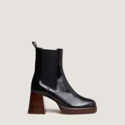 Bottines à bouts carrés et élastiques