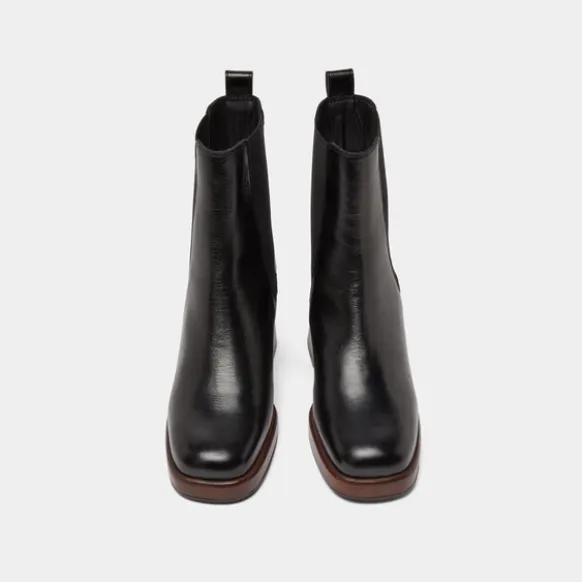 Bottines à bouts carrés et élastiques