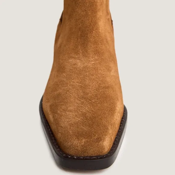 Bottines à bouts pointus et talons biseautés