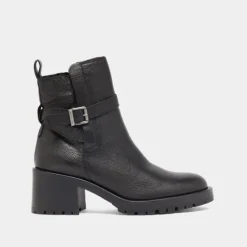 Bottines à bouts ronds et boucles