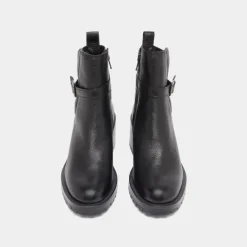 Bottines à bouts ronds et boucles
